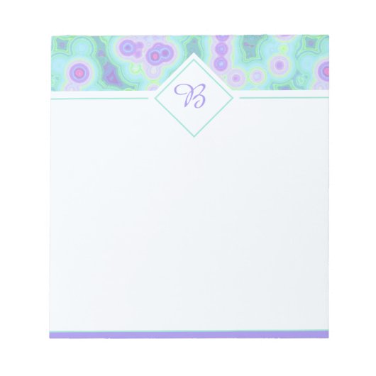 Teal psychedelische notitieblok (Voorkant)