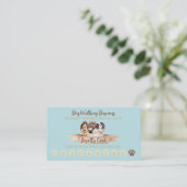 Teal Punch Hondenuitlater Loyalty Korting Poot Visitekaartje (Staand voorkant)