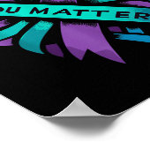 Teal Purple Heart You Suicide Prevention Awareness Poster (Hoek)