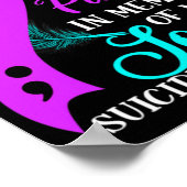 Teal Purple In Memory Of My Son Suicide Awareness  Poster (Hoek)