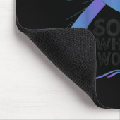 Teal Purple Ribbon For Suicide Prevention Awarenes Muismat (Hoek)