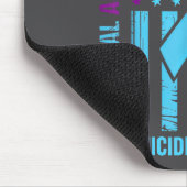 Teal Purple Ribbon Suicide Awareness Flag Brother Muismat (Hoek)