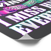 Teal Purple Ribbon Suicide Awareness Flag I Miss M Poster (Hoek)