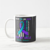Teal Purple Ribbon Suicide Awareness Flag Uncle  Koffiemok (Links)
