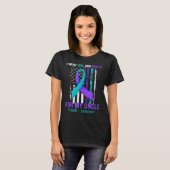 Teal Purple Ribbon Suicide Awareness Flag Uncle  T-shirt (Voorkant volledig)