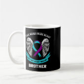 Teal Purple Suicide Awareness Brother Your Wings W Koffiemok (Links)