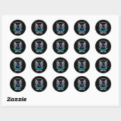 Teal Purple Suicide Awareness Brother Your Wings W Ronde Sticker (Vel)