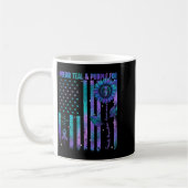 Teal Purple Us Usa Flag Suicide Prevention Awarene Koffiemok (Links)