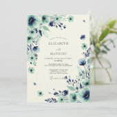 Teal Ravishing Spring Wedding Kaart (Staand voorkant)
