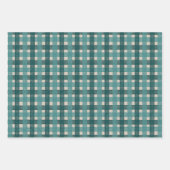 Teal Red Retro Gifts Plaid Pattern Christmas Inpakpapier Vel (Voorkant 3)
