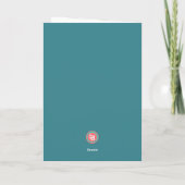 Teal Retro Pattern Thank You Card Funny Gratitude Kaart (Achterkant)