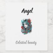 Teal Reverie Crimson in Bloom Ethereal Chromatics  Wijn Etiket (Enkel label)