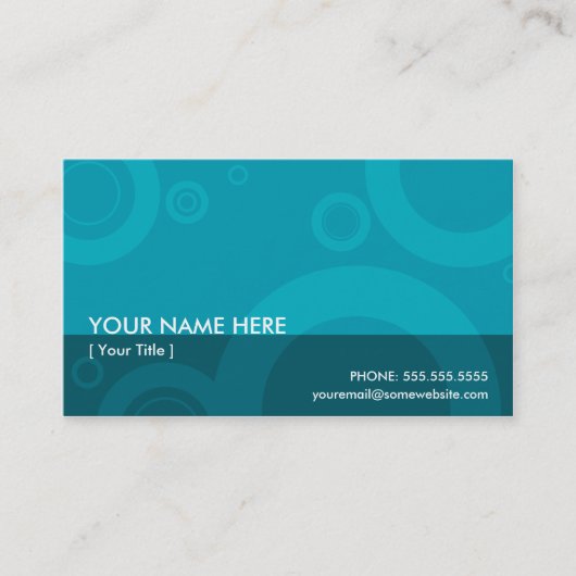 teal rings visitekaartje (Voorkant)
