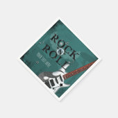 Teal Rock N Roll Star Verjaardagsfeest Event Servetten (Hoek)