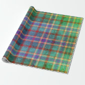 Teal, Roest & Smaragd Schots Cadeaupapier (Uitgerold)