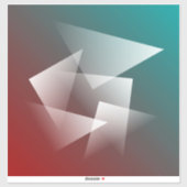 teal roodwit sticker (Vel)