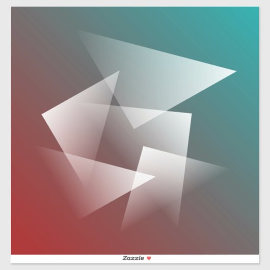 teal roodwit sticker (Vel)