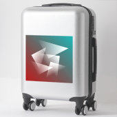 teal roodwit sticker (Koffer)