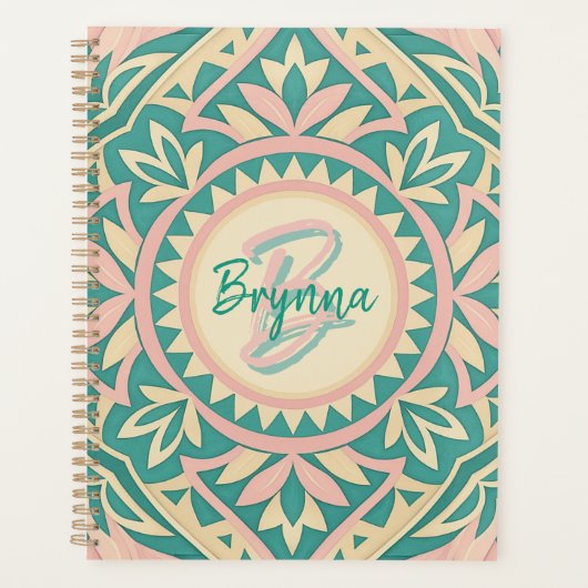 Teal & Roze Lente Tuin Planner (Voorkant)