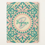 Teal & Roze Lente Tuin Planner (Achterkant)
