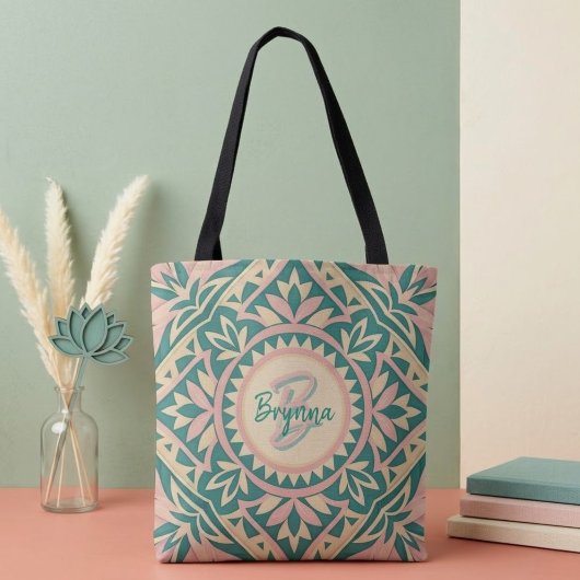 Teal & Roze Lente Tuin Tas