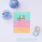 Teal Roze Prijslijst voor Hondenverzorging Flyer (Enkel)