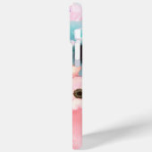 TEAL ROZE ROZEN EN ANEMONE BLOEMEN MONOGRAM Case-Mate iPhone CASE (Achterkant / Links)
