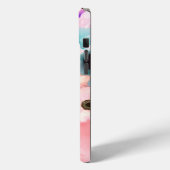 TEAL ROZE ROZEN EN ANEMONE BLOEMEN MONOGRAM Case-Mate iPhone CASE (Achterkant / Links)