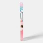 TEAL ROZE ROZEN EN ANEMONEBLOEMEN MONOGRAM Case-Mate iPhone CASE (Achterkant / Links)