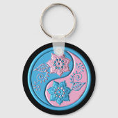 Teal & Roze Yin Yang Sleutelhanger (Achterkant)