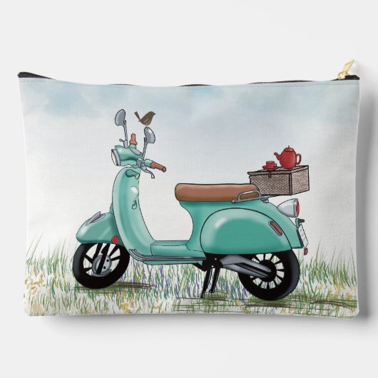 Teal Scooter Large Bag Etui (Achterkant)