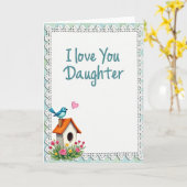 Teal Script Moeders Liefde Scene Card Kaart (Gele Bloem)