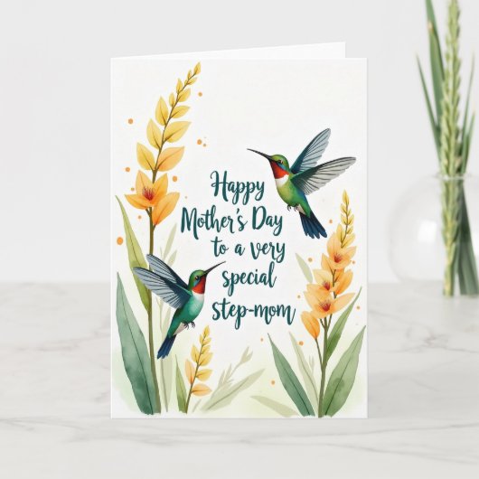 Teal Script Stiefmoeder Kaart (Voorkant)