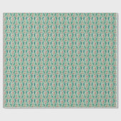Teal Seahorse Pattern Cadeaupapier (Vlak)