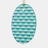 Teal Shades Color Blocks with Light Gray Keramisch Ornament (Links)