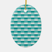 Teal Shades Color Blocks with Light Gray Keramisch Ornament (Voorkant)