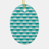 Teal Shades Color Blocks with Light Gray Keramisch Ornament (Achterkant)