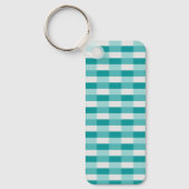 Teal Shades Color Blocks with Light Gray Sleutelhanger (Voorkant)