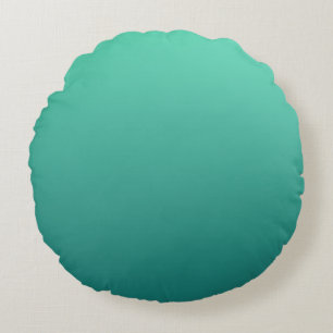 Teal Shades Zee Groen Blauw Aquamarijn Rond Kussen