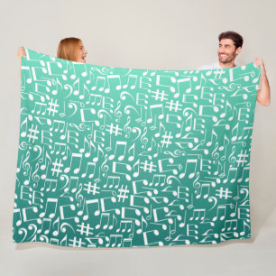 Teal Shades Zee Groen Blauw Aquamarine Fleece Deken
