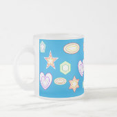 Teal Shapes mug Matglas Koffiemok (Links)
