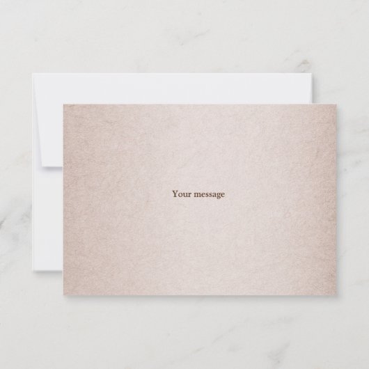 Teal Silver Floral Copper Butterfly Tan Wedding Bedankkaart (Achterkant)