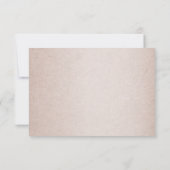 Teal Silver Floral Copper Butterfly Tan Wedding RSVP Kaartje (Achterkant)