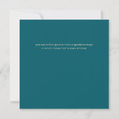 Teal Snowflake Gingerbread Holiday card Kaart (Achterkant)