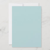 Teal Soft Watercolor Botanical Wedding Kaart (Achterkant)