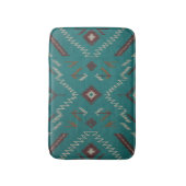 Teal Southwest Navajo Geometric Badmat (Voorkant Verticaal)