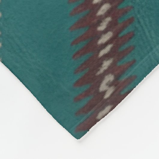 Teal Southwest Navajo Geometric Fleece Deken (Hoek)