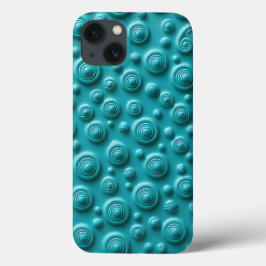 Teal spiraal textuur iPhone hoesje Cool ontwerp