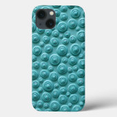 Teal Spiral Pattern iPhone Case Stylish Look (Achterkant)
