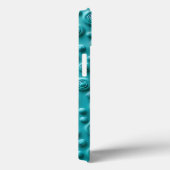Teal Spiral Texture iPhone Case Cool Design (Achterkant / Rechts)